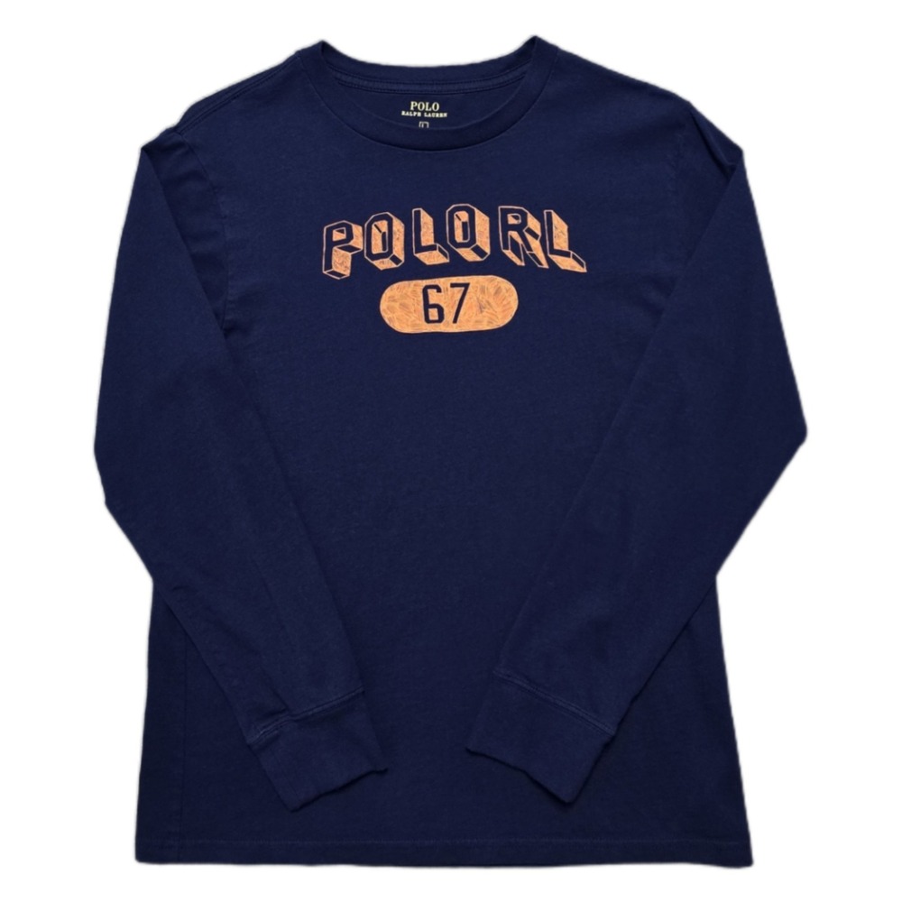 Polo Ralph Lauren Shirt Boys Size Large 14-16 Long Sleeve T-shirt‎ Big Logo